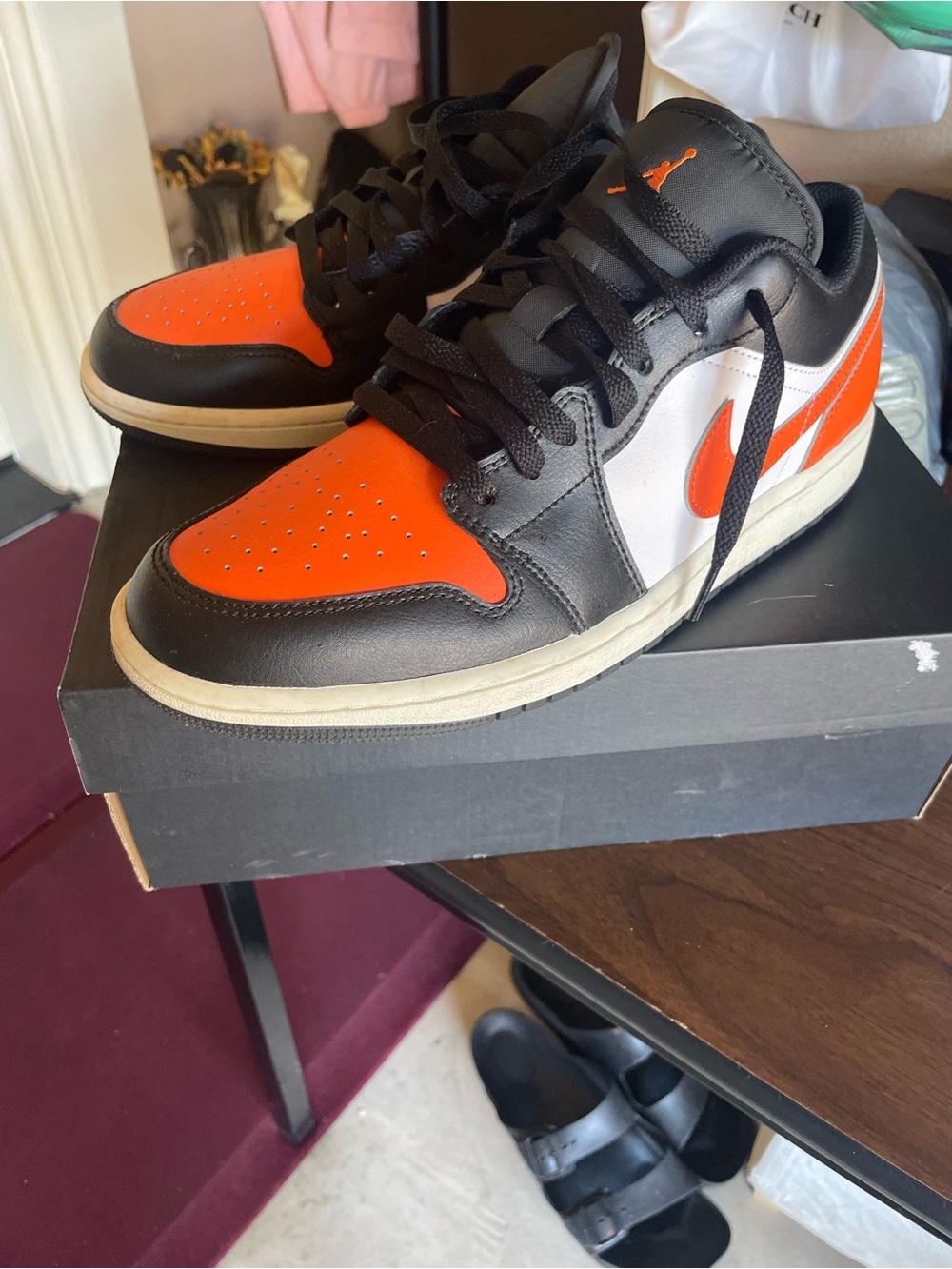 Nike Air Jordan 1 Low - Black/Orange/White
